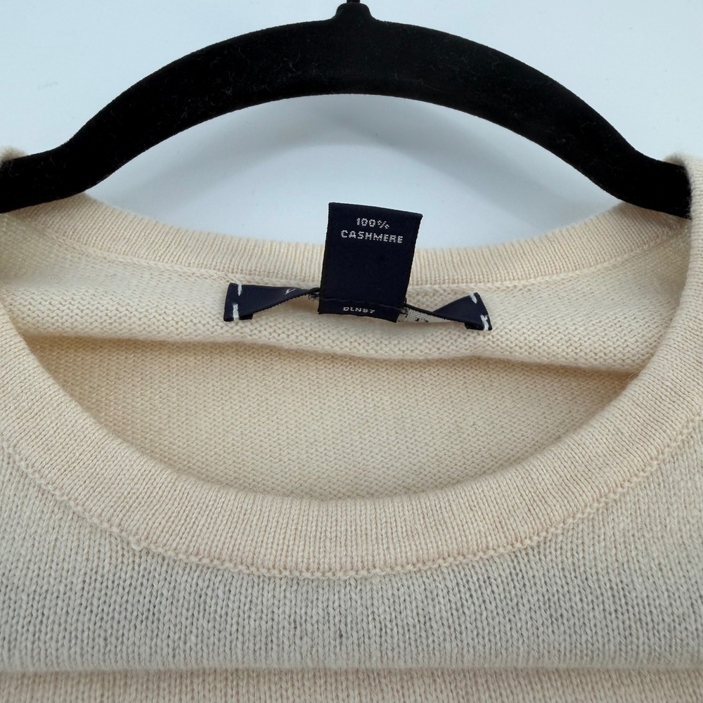 Lands' End 100% Cashmere Sweater Women's Small Striped Crewneck Soft Luxury Knit - Picture 3 of 6